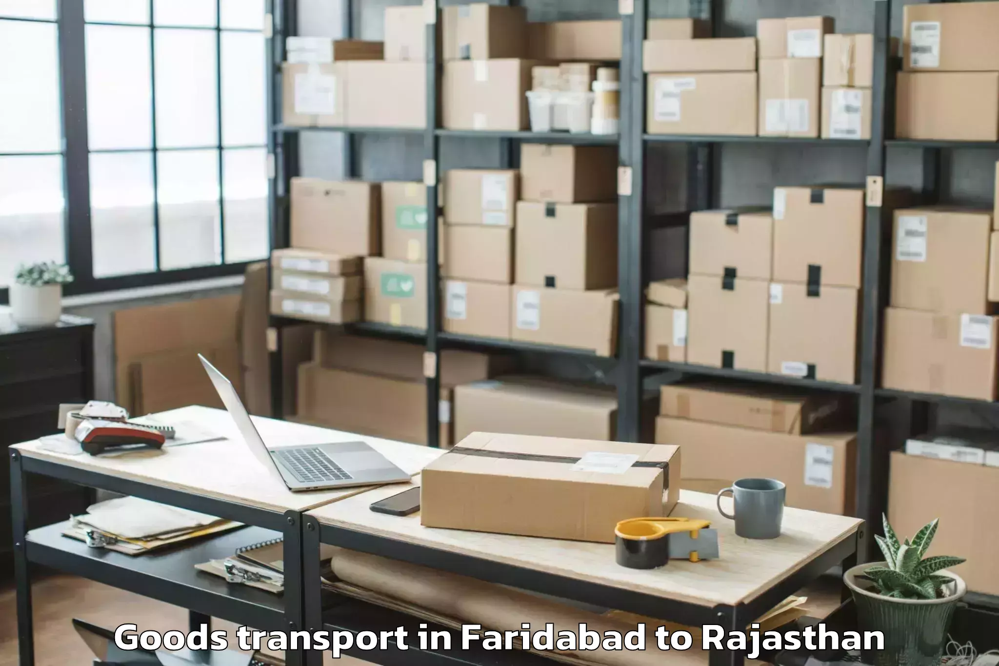 Faridabad to Abhilashi University Ajmer Goods Transport Booking